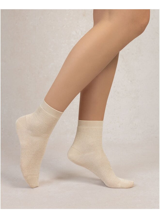 Chaussettes Courtes Satinées Doré