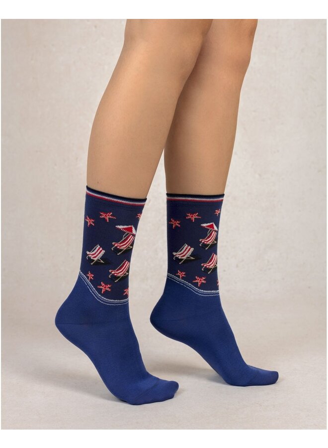 Chaussettes Coton Transats Marine