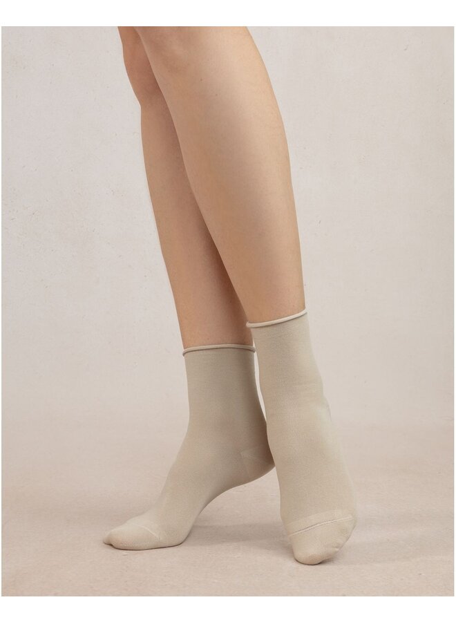 Chaussettes courtes veloutées - sahara