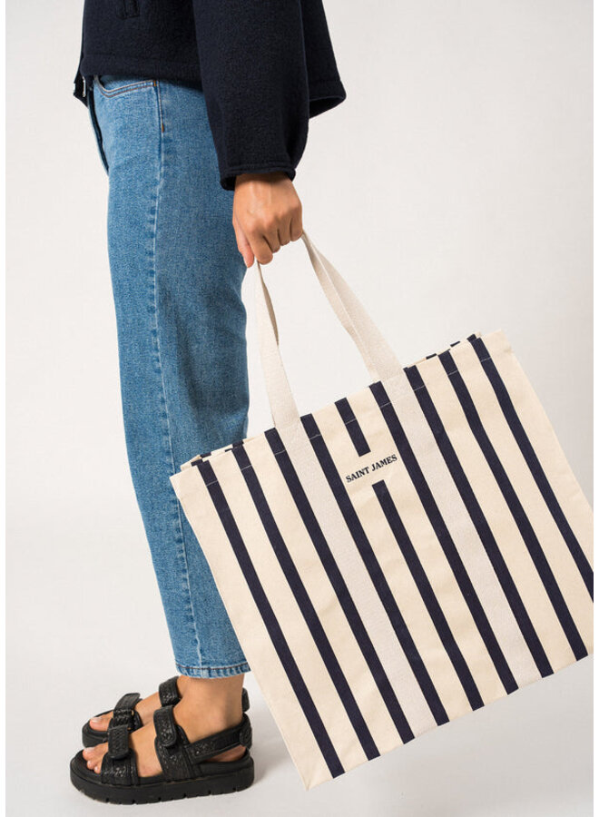GRAND SAC CABAS - ecru/marine