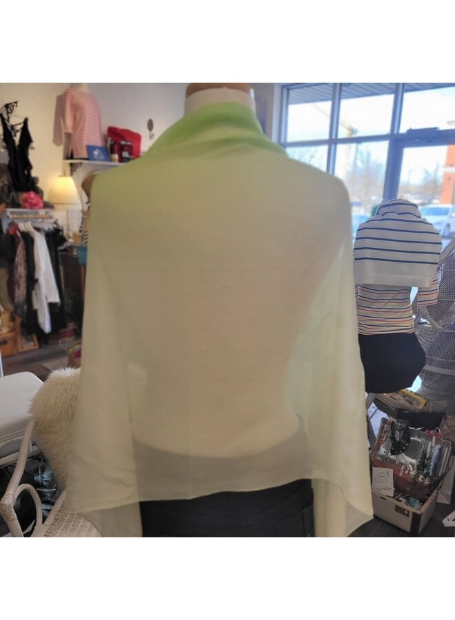 Écharpe mousseline- vert lime
