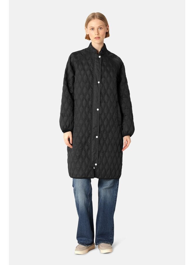 MANTEAU Long Quilt Jacket AROS05 - noir