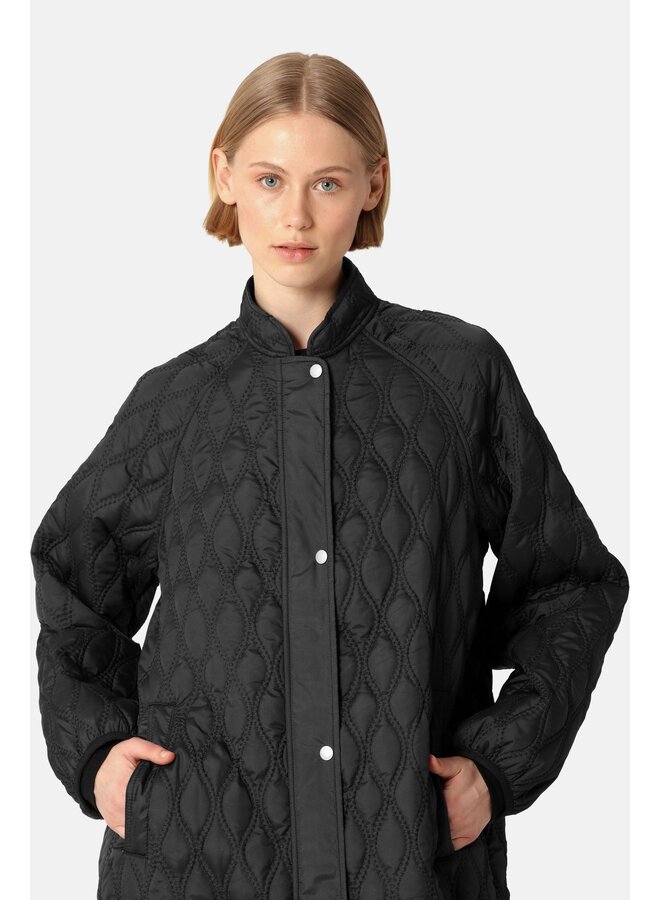 MANTEAU Long Quilt Jacket AROS05 - noir