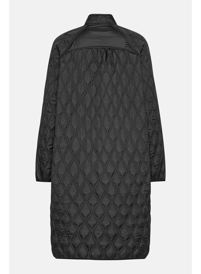 MANTEAU Long Quilt Jacket AROS05 - noir