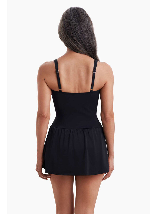 Maillot 1 pièce Dame Taille + - noir