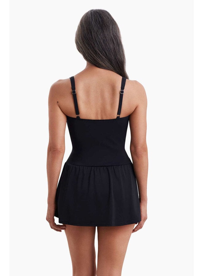 Maillot 1 pièce Dame Taille plus - noir