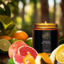 No.13 Zestes en folie - Bougie de soya aux  agrumes  Mèche de coton