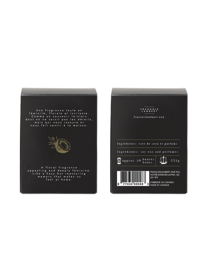 No.8 Souvenir d'enfance - Bougie de soya  aux fleurs, vanille et  noix de coco  Mèche de coto