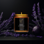 No.4  Bougie de Soya  à la Lavande : Re laxation Naturelle et  Apaisante  Mèche de coton