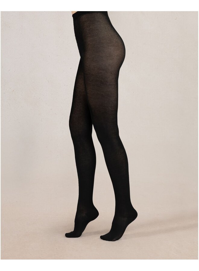 Collant 97% Coton Veloute Noir