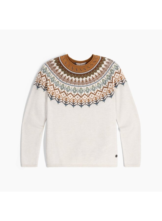 Westlands Fairisle Crew - chalk htr monarch