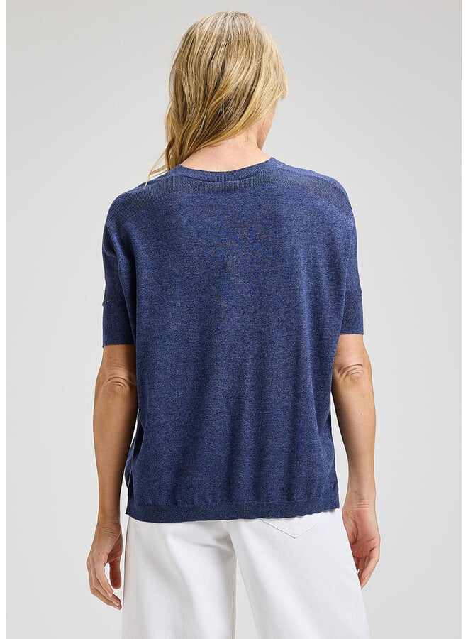 CHANDAIL encolure V - denim