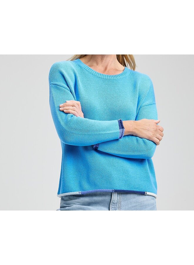 TRICOT DE COTON - azure