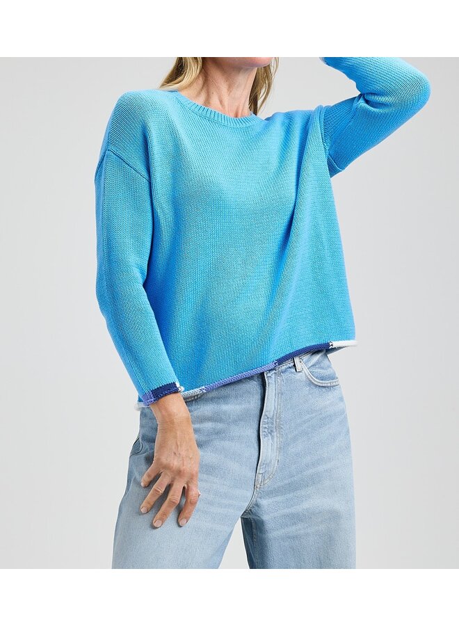 TRICOT DE COTON - azure