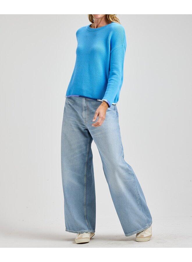 TRICOT DE COTON - azure