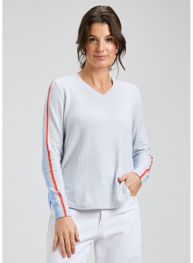 TRICOT COTON/CASHMERE - soft blue