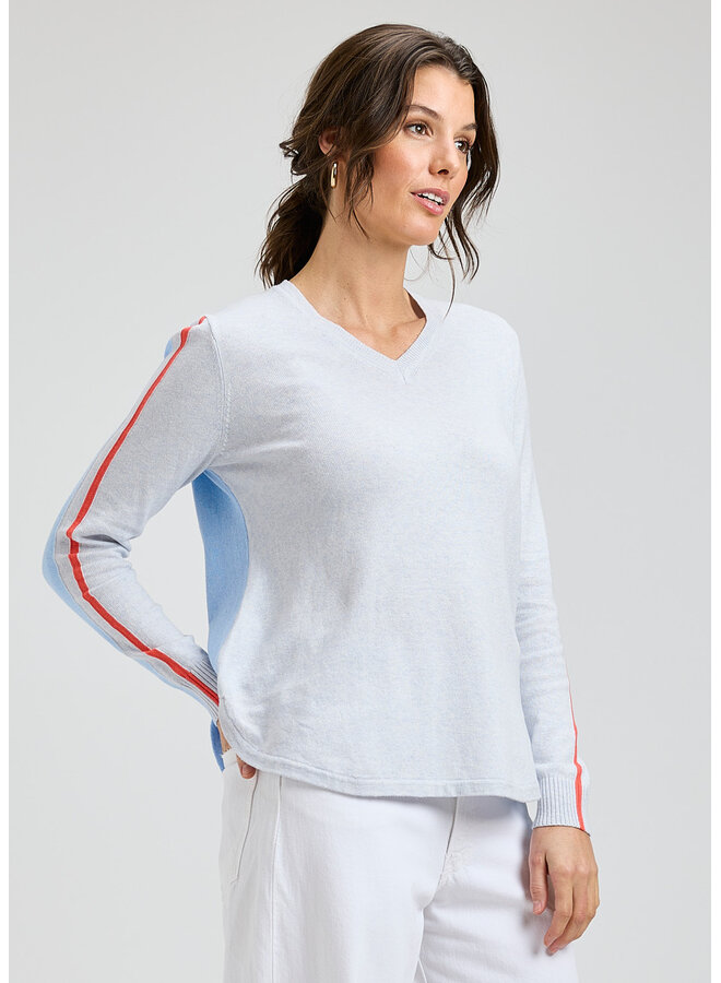 TRICOT COTON/CASHMERE - soft blue