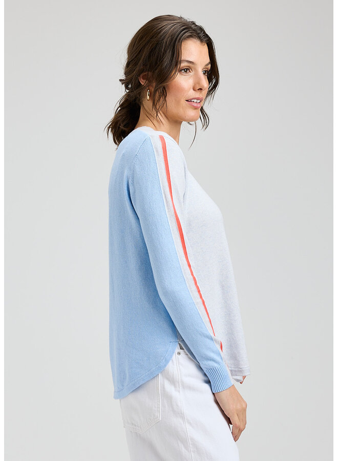 TRICOT COTON/CASHMERE - soft blue