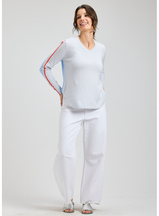 TRICOT COTON/CASHMERE - soft blue