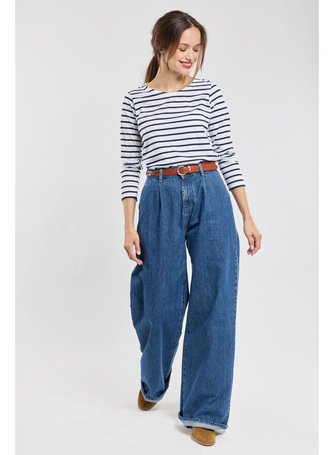 Marinière PLOZÉVET - blanc/rich navy