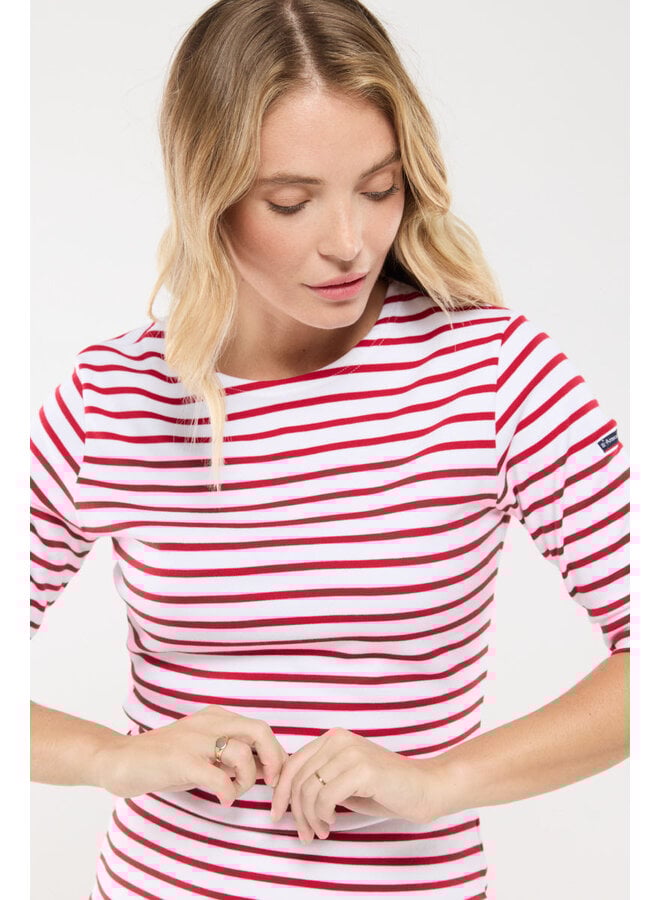 MARINIÈRE  INTERLOCK - white/braise