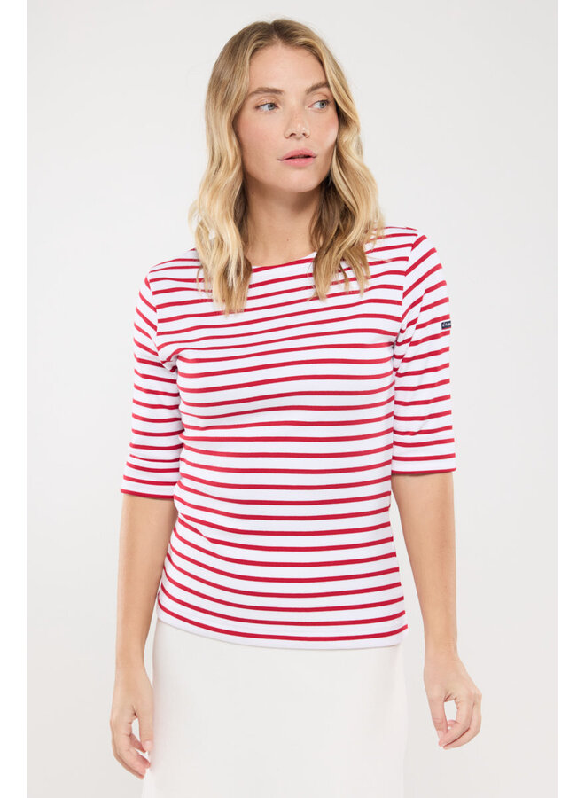 MARINIÈRE  INTERLOCK - white/braise