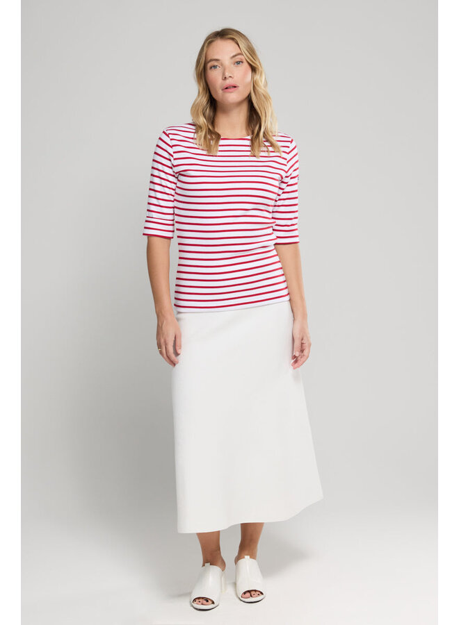 MARINIÈRE  INTERLOCK - white/braise