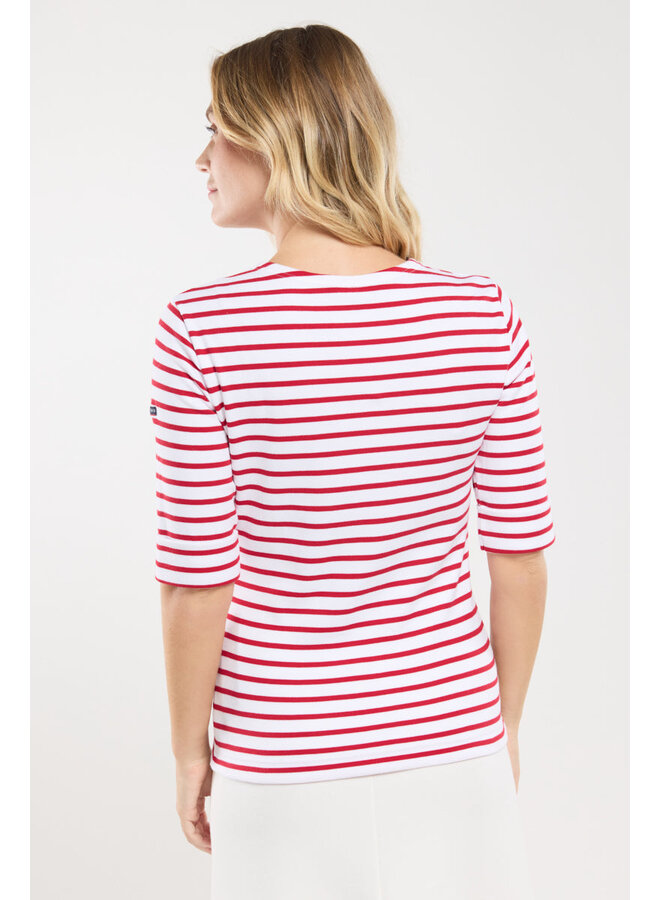 MARINIÈRE  INTERLOCK - white/braise