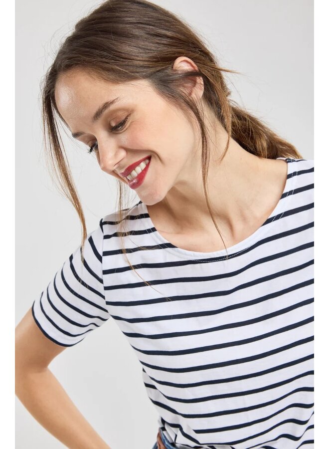 MARINIÈRE BRETONNE -  white/rich navy