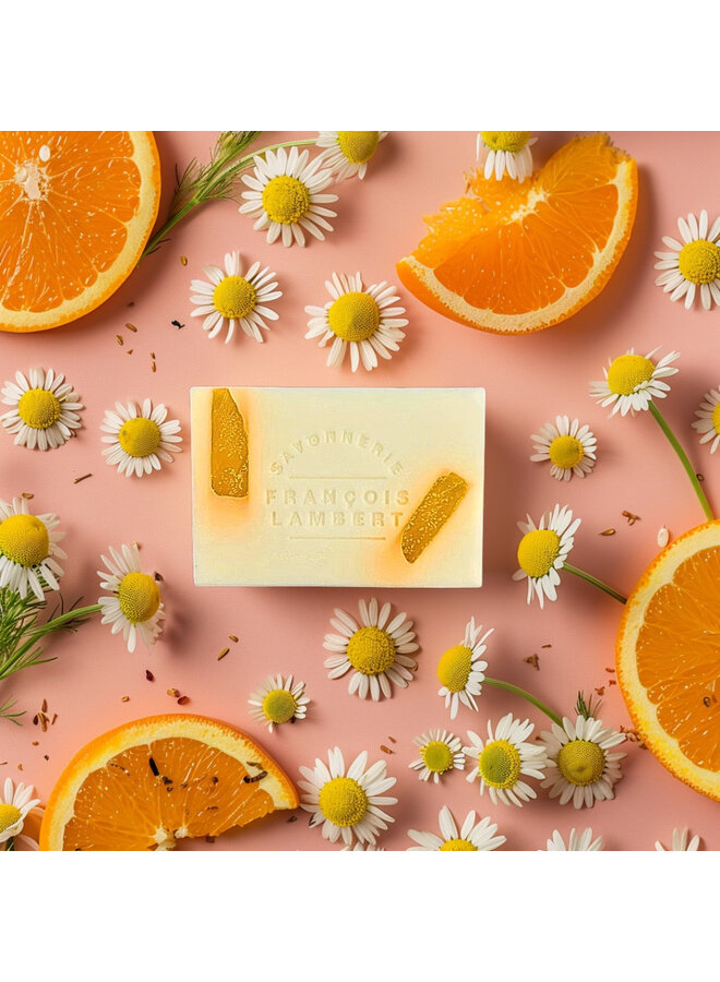 No.24 Savon au lait de brebis - Tangerine et camomille
