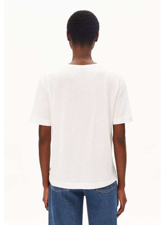 T-SHIRT v-neck - blanc
