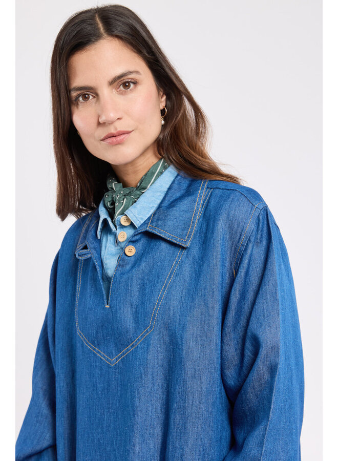 ROBE VAREUSE - denim