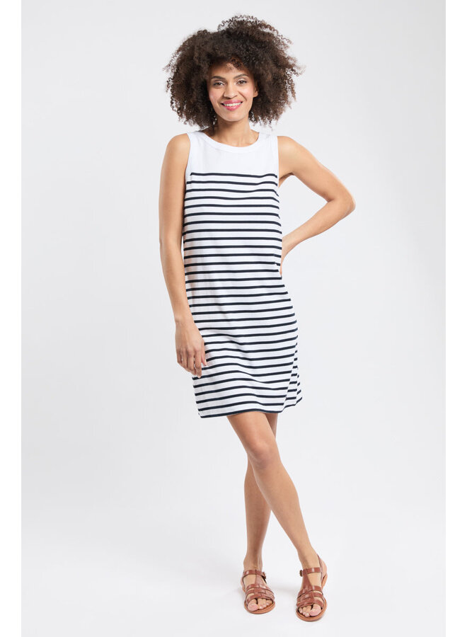 ROBE DÉBARDEUR  - white/rich navy