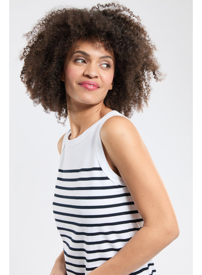 ROBE DÉBARDEUR  - white/rich navy