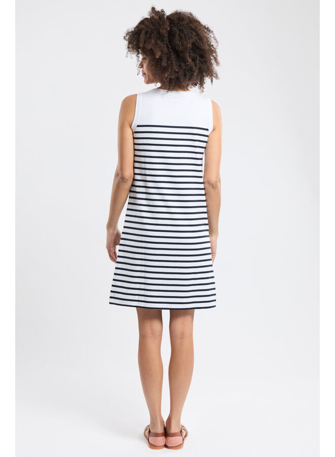 ROBE DÉBARDEUR  - white/rich navy