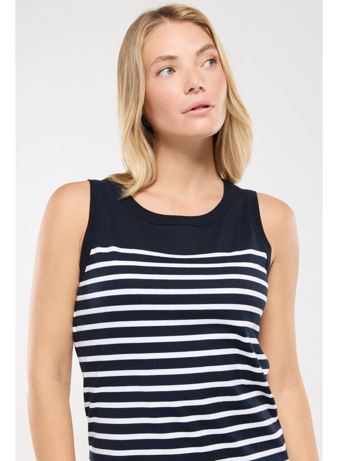 ROBE DÉBARDEUR - rich navy/white