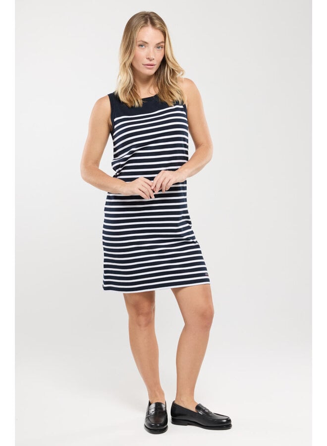 ROBE DÉBARDEUR - rich navy/white