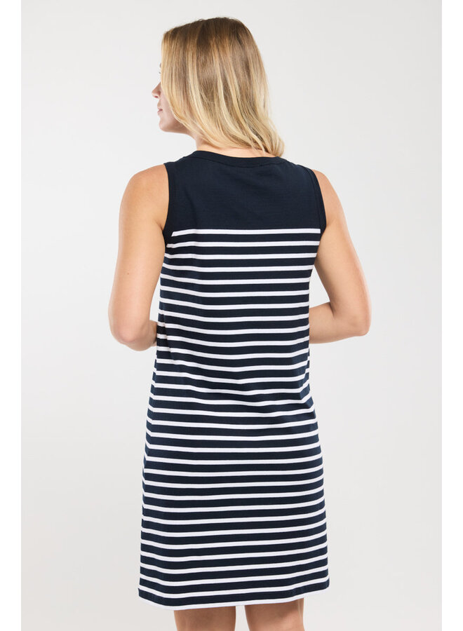 ROBE DÉBARDEUR - rich navy/white