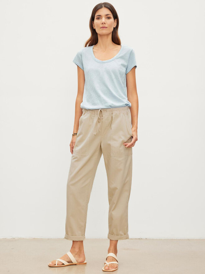 Lola woven linen pant shadow - Swell & Ginger