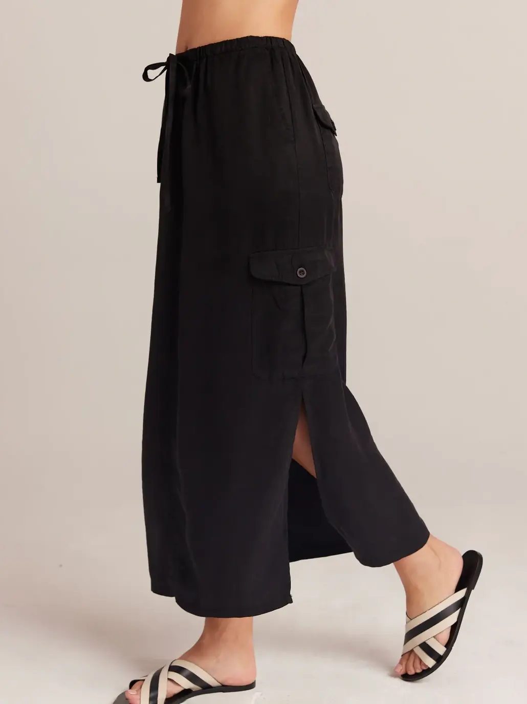 Maxi cargo skirt black - Swell & Ginger