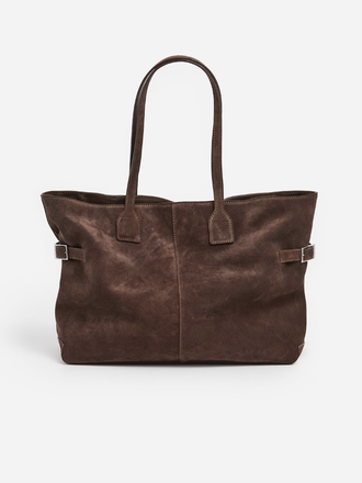 FLATTERED Lesley tote bag suede chocolat