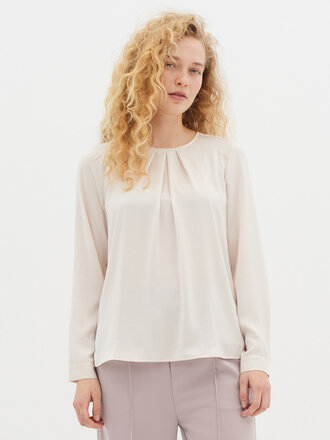 INWEAR TOP PLEAT SHOULDER BACK ZIP TWIST SLEEVE 30110420 FAYE