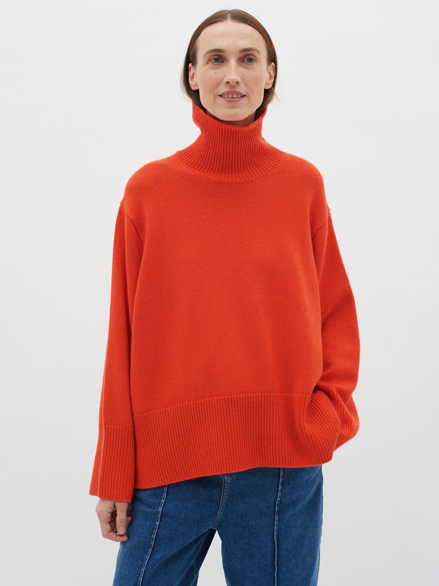 Col roulé orange fluo sale