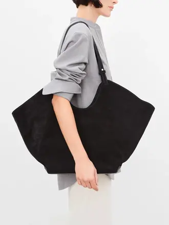 FLATTERED Dahlia tote bag suede Black