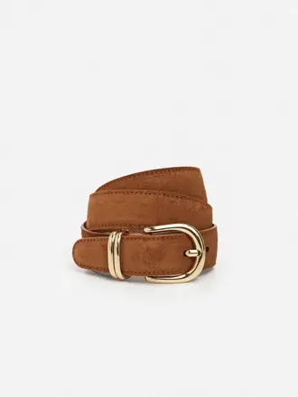 FLATTERED Beatrice ceinture suede bourbon