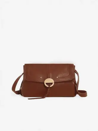 VANESSA BRUNO Grand sac othilia en cuir havane