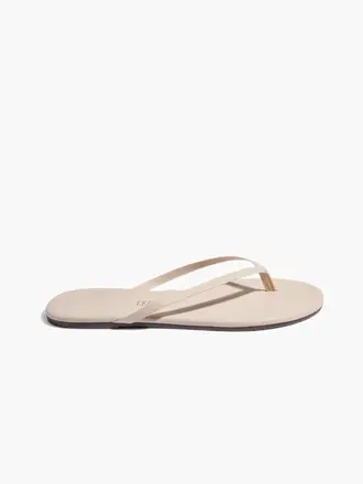 TKEES Lily nudes flip flops linen