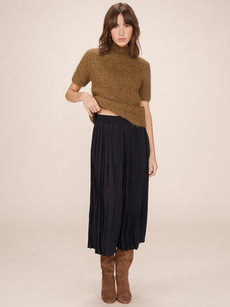 GRACE & MILA Plisse skirt marine