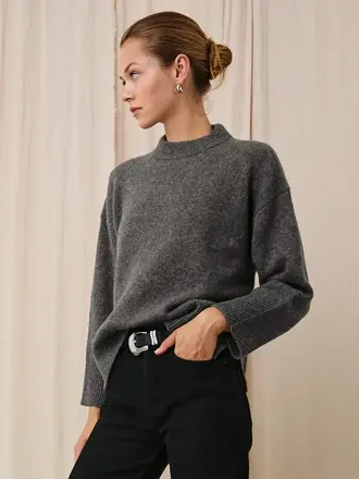 RAILS Pull en cachemire et soie Miranda, couleur charbon