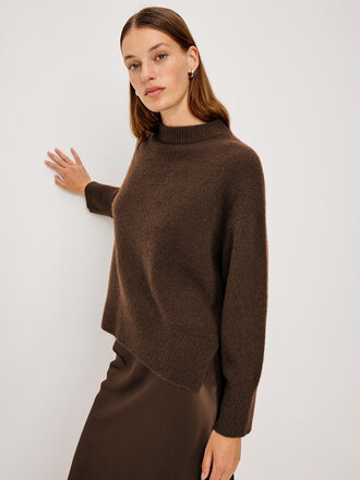 RAILS Pull en cachemire et soie Miranda couleur chocolat